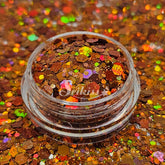 Fancy Ginger Holographic Chunky Glitter - Orange Glitter